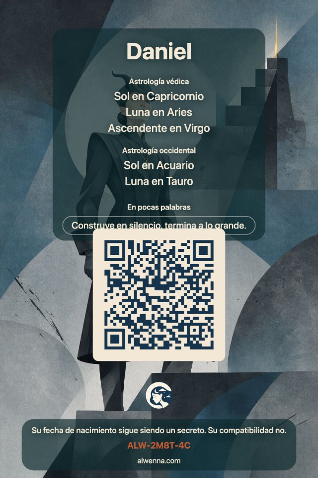 Tres tarjetas reales, dibujadas por la propia app.
