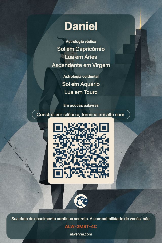 Três cartões reais, desenhados pelo próprio app.