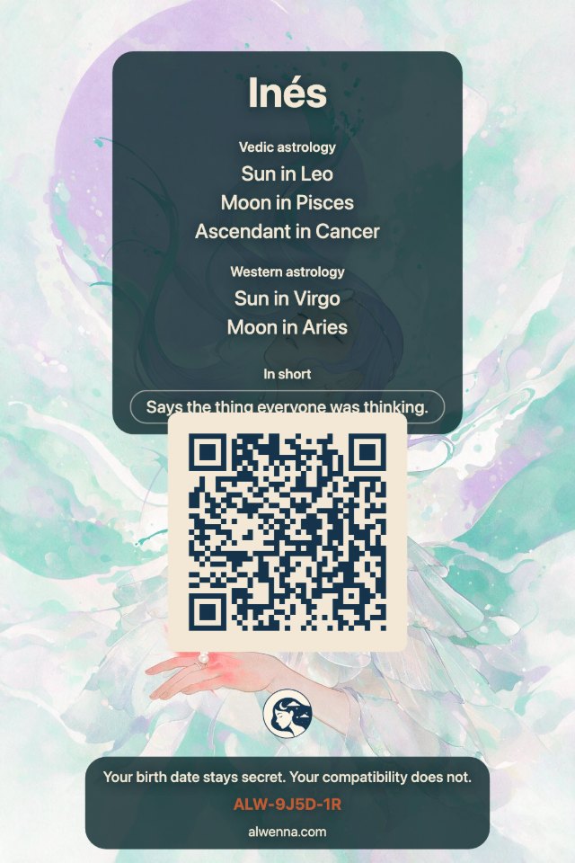 Three real cards, drawn by the app itself.